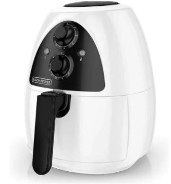 Black and Decker 220 volt air fryer HF100WDCL 2 liter Air Fryer White color 220v 240 volt 50 hz