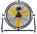 STANLEY ST-20FOMNIE, 220V, Industrial Floor Fan/Wall Fan, 220-240 Volts, 360° Omni-Directional, 3 Speeds Setting, Wall/Ceiling Mountable, Black/Yellow, 220-240V 50Hz