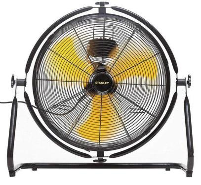 STANLEY ST-20FOMNIE, 220V, Industrial Floor Fan/Wall Fan, 220-240 Volts, 360° Omni-Directional, 3 Speeds Setting, Wall/Ceiling Mountable, Black/Yellow, 220-240V 50Hz