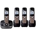 Panasonic KX-TG4034B DECT 6.0 PLUS with 4 Handsets Worldwide 110-240V