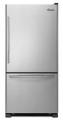 WHIRLPOOL 5GBR22PRYA 220-240Volt 50Hz 22 Cu ft Bottom Freezer Refrigerator
