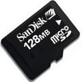 SANDISK TRANSFLASH 128MB MEMORY CARD