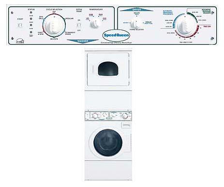 LTEE5ASP175TW01, Speed Queen, Home Style, Commercial Stack Washer/Dryer  Electric Dryer