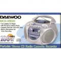 Daewoo MCD-X990M/X980 Portable Boom Box for 110-240 Volts MP3-CD Playback
