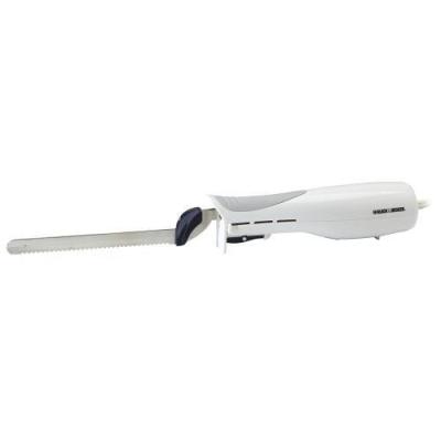 BLACK+DECKER 9-Inch Electric Carving Knife Comfort Grip Handle, White,  EK500W