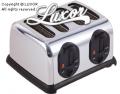 Luxor LX4SS 220V Stainless Steel 4 Slice Toaster for 220 volts