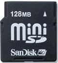SANDISK MINISD 128MB MEMORY CARD