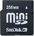 SANDISK MINISD 256MB MEMORY CARD