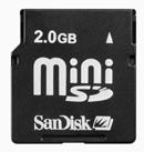 SANDISK MINISD 2GB MEMORY CARD