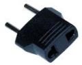 WMU5 PACK OF 100 -AMERICAN TO EUROPEAN (ROUND PIN) ACCEPTS POLARIZED PLUG ALSO
