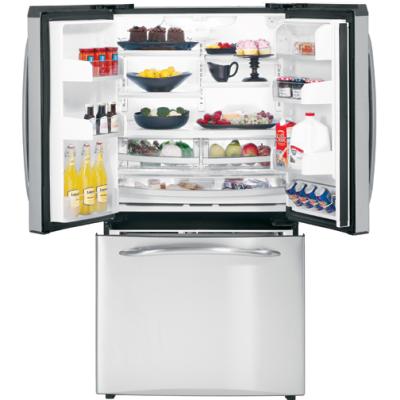 GE PFSE5NJZD SS 25.1 CU. FT. Stainless Steel 220 VOLT APPLIANCES THREE-DOOR REFRIGERATORS