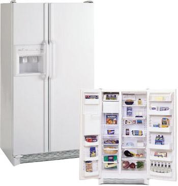 Amana SXD524VW Side-by-Side 24CFT Refrigerator for 220/240 volts