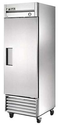 True TRTS23 Commercial Solid Swing Door Stainless Steel Refrigerator 230-240 Volt