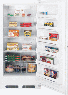 GE 20 CFT FUG20DSR WH UPRIGHT FREEZERS for 220/240 volts